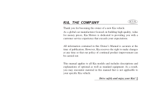 2011 KIA Sedona Owners Manual
